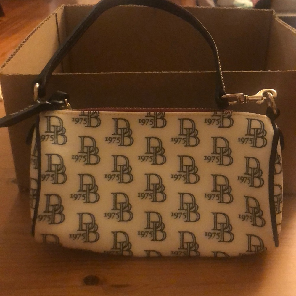 Small White Dooney & Bourke Barrel Purse